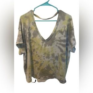 WE THE FREE green tie dye top
